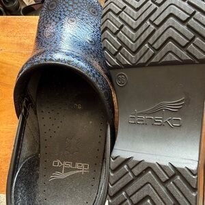 Dansko Blue Mosaic Women's Slip-On Clogs